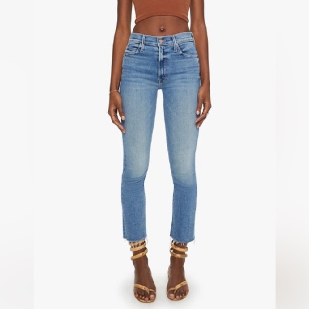 MOTHER Women Jeans Ankle & Cropped - Light Blue Denim